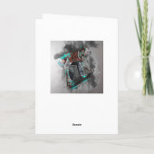 スケートボードのグラフィックが付いているハッピーバースデーカード カード (裏面)