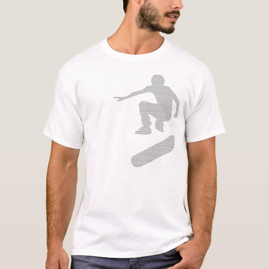 スケートボードのシルエット Tシャツ (正面)