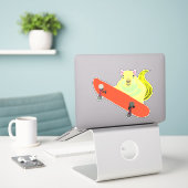 スケートボードのシール シール (デスク上のノートパソコン)