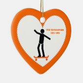 スケートボードのスケートボーカスタムダー セラミックオーナメント (右)