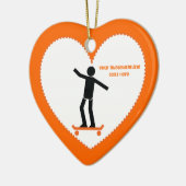 スケートボードのスケートボーカスタムダー セラミックオーナメント (左)