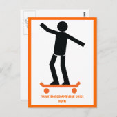 スケートボードのスケートボーカスタムダー ポストカード (正面/裏面)