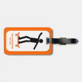 スケートボードのスケートボーカスタムダー ラゲッジタグ (裏面横)