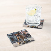 スケートボードのスタント：動きのスタフィー スクエアペーパーコースター (インサイチュ)