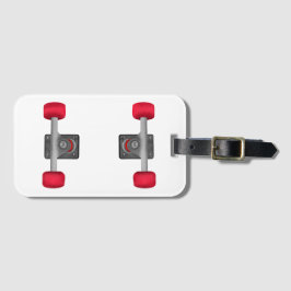 スケートボードのトラックとホイール ラゲッジタグ