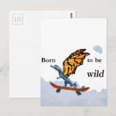 スケートボードのドラゴン ポストカード (正面/裏面)