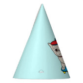 スケートボードのハッピーバースデーのフレンチ・ブルドッグ パーティーハット (左)