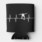 スケートボードのハートビート 缶クーラー (裏面)