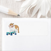 スケートボードのブルドッグ ラベル (インサイチュ)