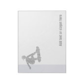 スケートボードのロゴとスローガンにスケーター ノートパッド (回転)