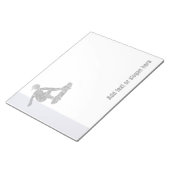 スケートボードのロゴとスローガンにスケーター ノートパッド (アングル)