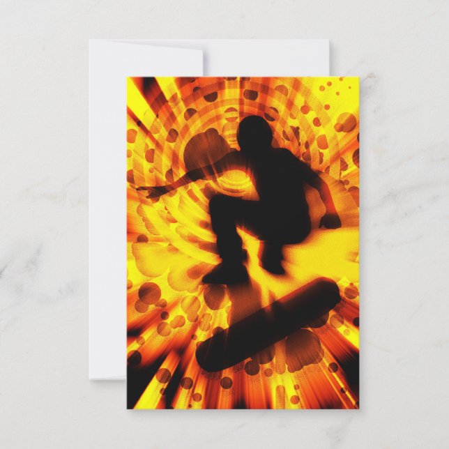 スケートボードの光爆発 (正面)