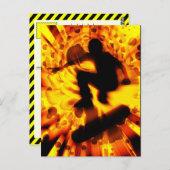 スケートボードの光爆発 ポストカード (正面/裏面)
