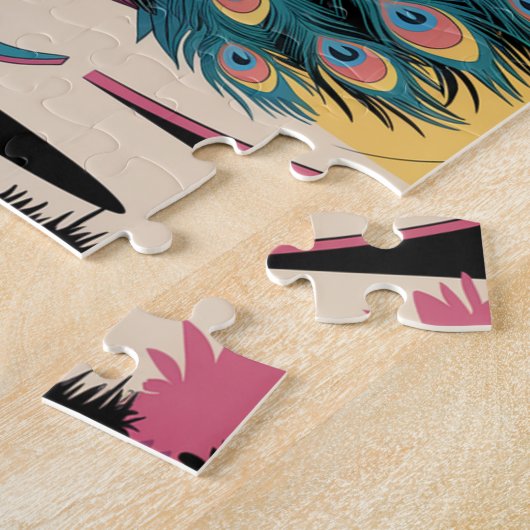スケートボードの孔雀 ジグソーパズル (側面)