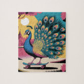 スケートボードの孔雀 ジグソーパズル (縦)