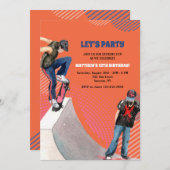 スケートボードの招待状 招待状 (正面/裏面)