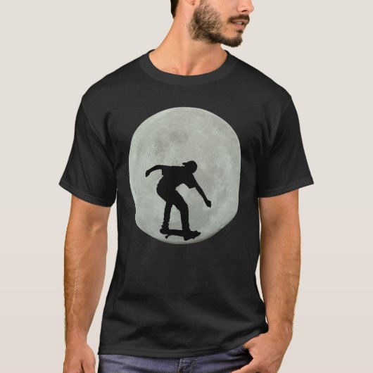 スケートボードの月Tシャツ Tシャツ (正面)