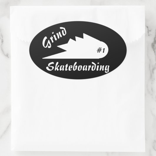 スケートボードの衣類を挽くスポーツロゴ 楕円形シール (バッグ)