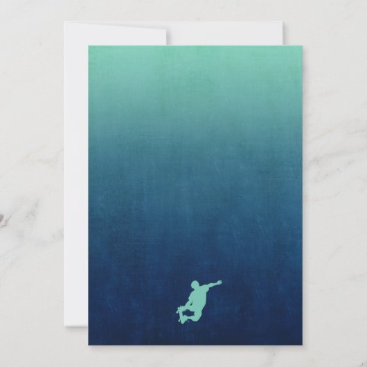 スケートボードの誕生日のパーティの招待状 招待状 (裏面)