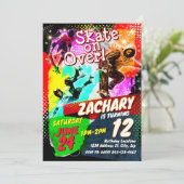 スケートボードの誕生日の招待状 招待状 (スタンド正面)