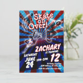 スケートボードの誕生日の招待状 招待状 (スタンド正面)