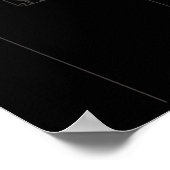 スケートボードの輪郭 - スケーター スケートボード ヴィンテージ ポスター (角)