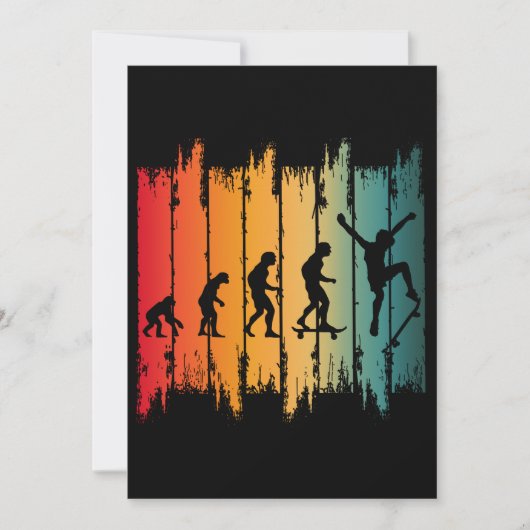 スケートボードの進化 スケーター 招待状 (正面)