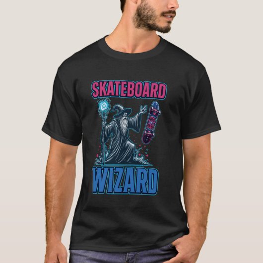 スケートボードの魔法使いの魔法の乗車 Tシャツ (正面)