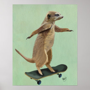 スケートボードのMeerkat ポスター