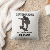 スケートボードはフロースケートボーダーと一緒に行く クッション (ブランケット)