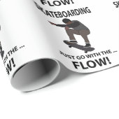 スケートボードはフロースケートボーダーと一緒に行く ラッピングペーパー (ロールコーナー)