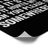 スケートボードは犯罪でうるさくて痛い ポスター (角)