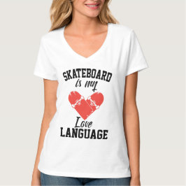 スケートボードは私の愛の言語 - 面白いスケートボード Tシャツ