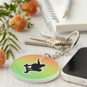 スケートボードをすること キーホルダー (正面右)