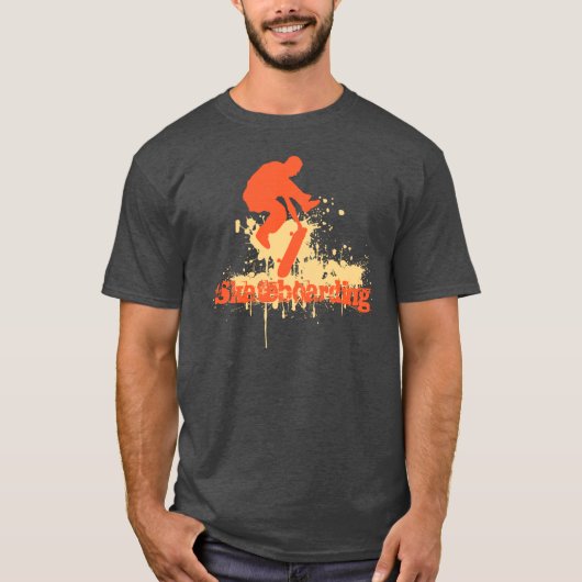 スケートボードをすること Tシャツ (正面)