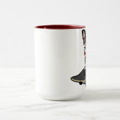 スケートボードをするフレンチ・ブルドッグのマグ マグカップ (中央)