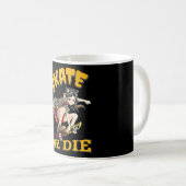 スケートボードをする女の子 Skate or die コーヒーマグカップ (正面右)