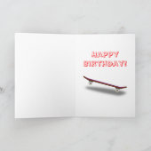 スケートボードをする幸せな第18誕生日 カード (内部)