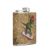 スケートボードをするTレックス フラスク (右)