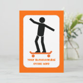 スケートボードをカスタマイズしたスケートボーダー 招待状 (スタンド正面)