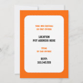 スケートボードをカスタマイズしたスケートボーダー 招待状 (裏面)