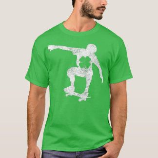スケートボードアイリッシュSt patricks dayシャムロック Tシャツ