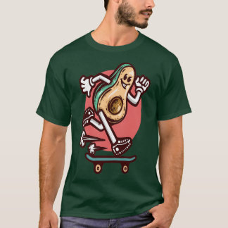 スケートボードアボカドグルメクラシックTシャツ Tシャツ