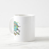 スケートボードアースデイ環境自然環境 コーヒーマグカップ (正面左)
