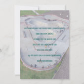 スケートボードイベント広告の写真とロゴの追加 招待状 (裏面)