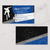 スケートボードインストラクター |アクティブなスポーツ 名刺 (正面/裏面)