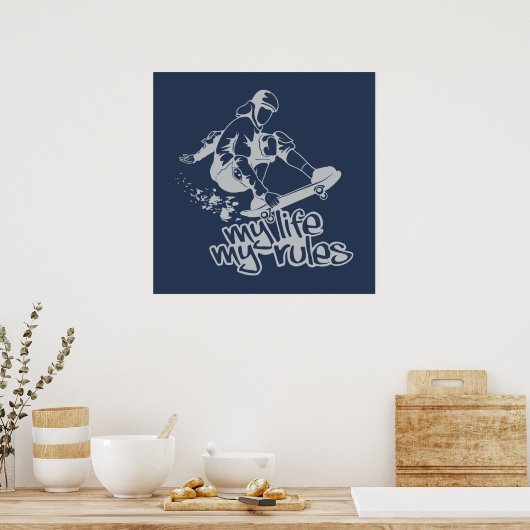 スケートボードカスタムポスター ポスター (キッチン)