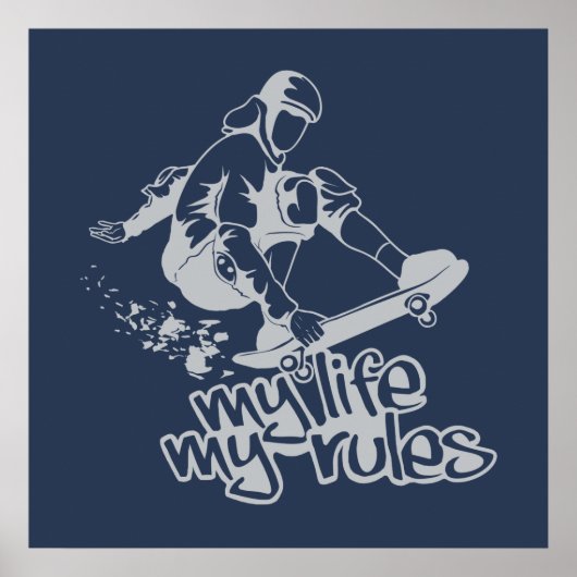 スケートボードカスタムポスター ポスター (正面)