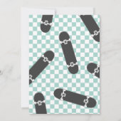 スケートボードカッコいいワンダード1歳の誕生日招待状 招待状 (裏面)