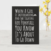 スケートボードカード 女性スケートボーダー スケーター カード (黄色い花)